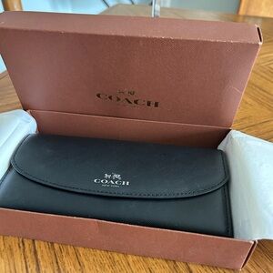 Coach Black Textured Wallet